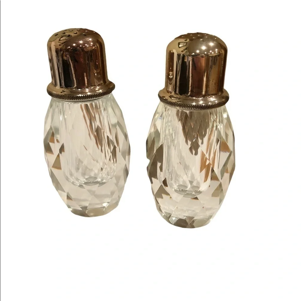 𝅺vintage Heavy Crystal Salt & Pepper